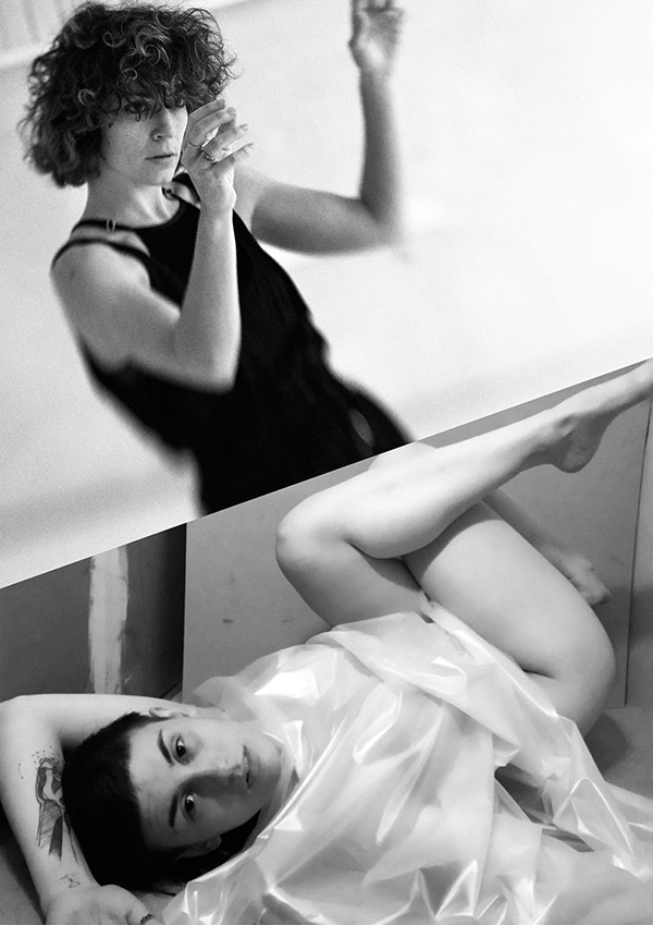Bildcollage zweier Fotos der Tänzerinnen posierend